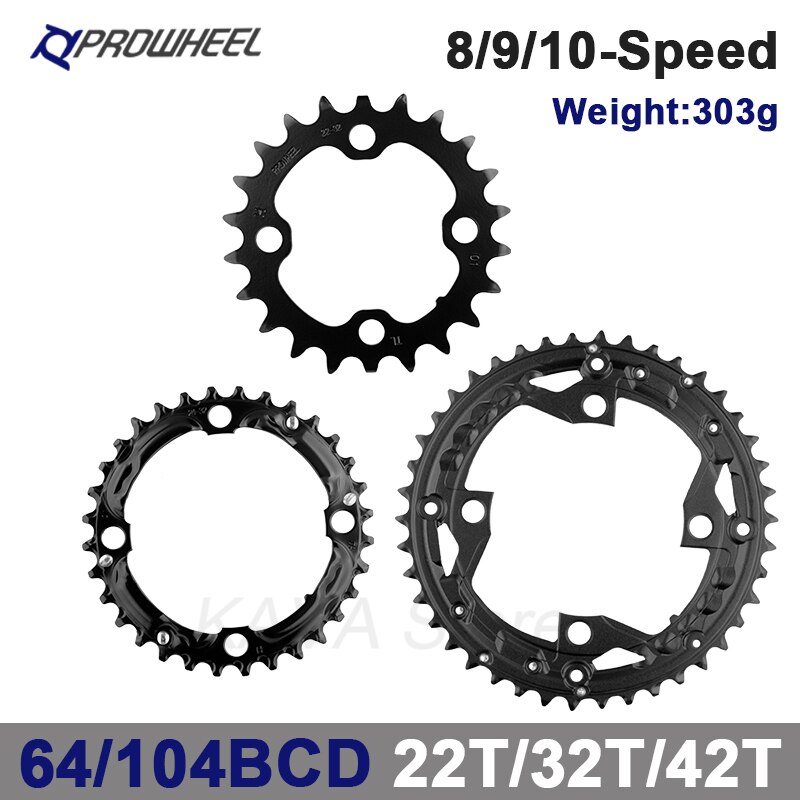 Mtb pyörä 104/96/64 bcd ketjurengas 22/24/30/32/40/42/44t kaksinkertainen/kolminopeuksinen ketjurengas 2 x 10v 3 x 10s ketjupyörä shimano-kammelle: M1 m8 m11