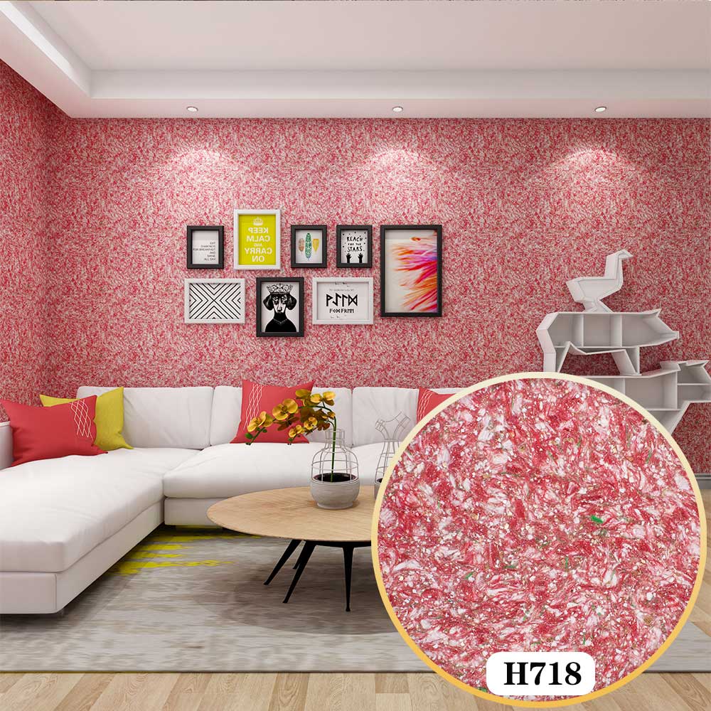 Beishubao H7 Serie Zijde Gips Wandbekleding Materiaal Vloeibaar Behang Eco Diy Voor Interieur Decoratie: H718