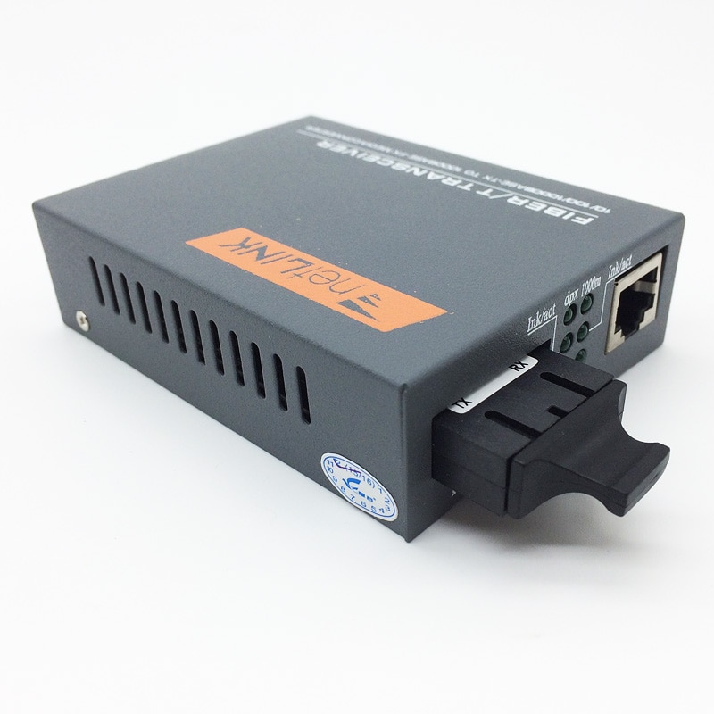 1Stck 10/ 100/100 0M Netlink HTB-GM-03 Simplex modus Doppel Fiber Optik RJ45 Enternet Medien Konverter 2KM Faser TTransceiver