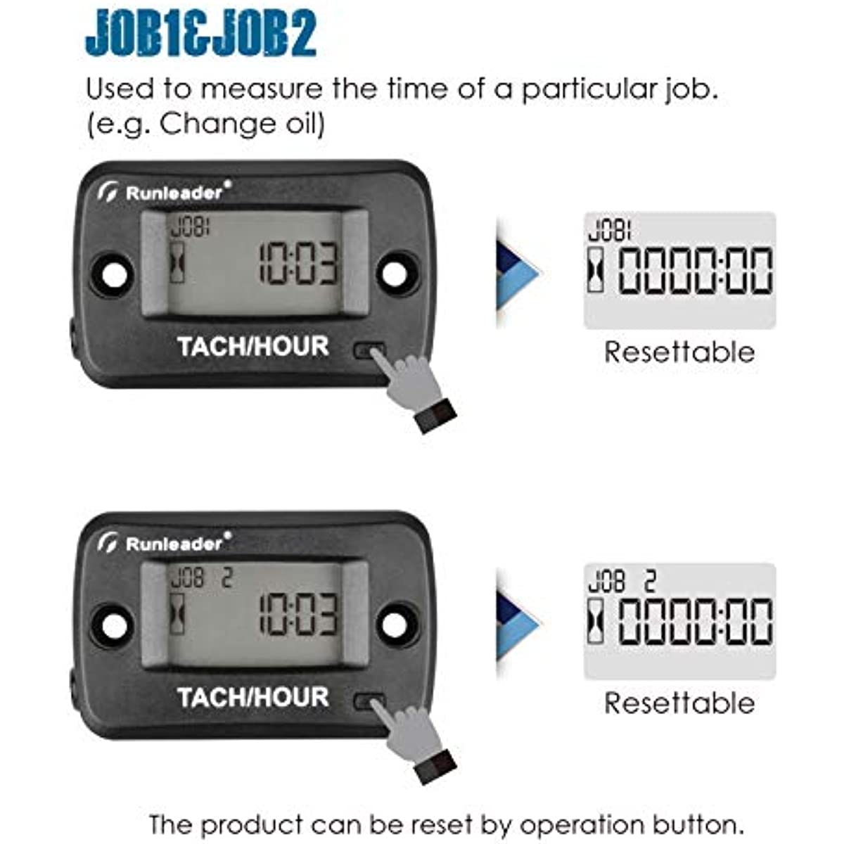 Rotating Shaft Tachometer Maintenange Digital Hour... – Grandado
