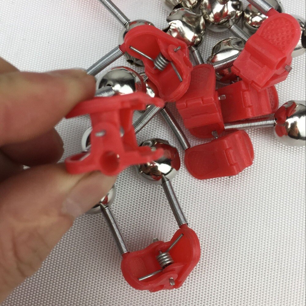 3pc små klokke stang bælg bid indikator alarm værktøj inox tilbehør feeder karpe fiske klokke/alarm boks agn båd snegl fiskeri rød