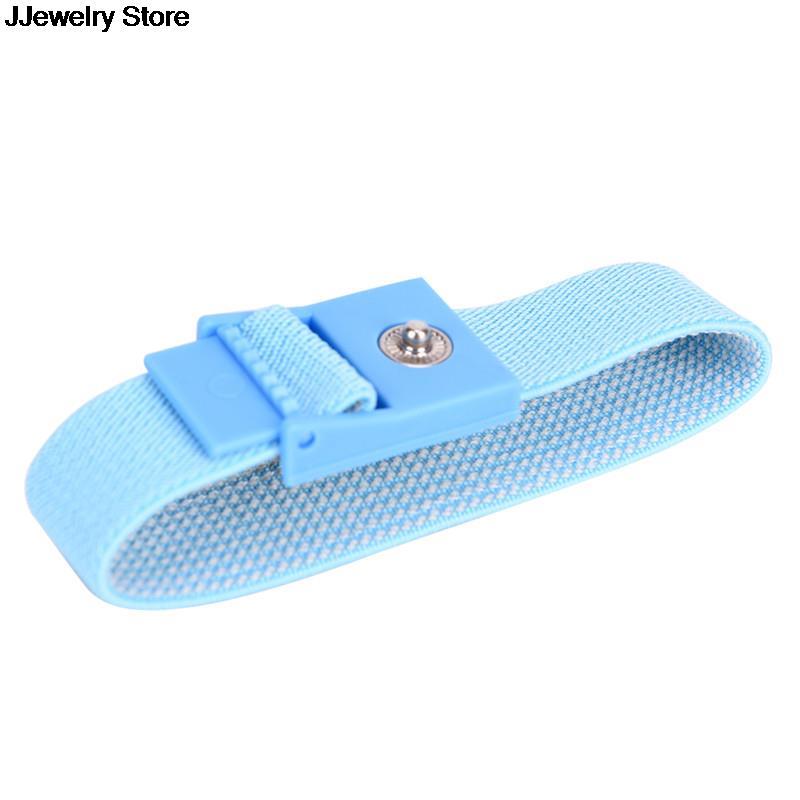 Ajustável 1 pces anti estática sem fio pulseira cor aleatória eletrostática esd cabo de descarga cinta de pulso