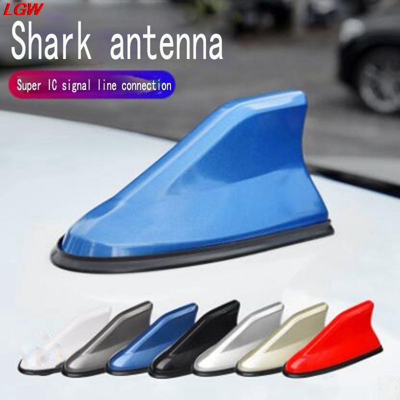Upgrade signal GM shark fin antenna car top cover FM/AM radio antenna replacement Universal roof antenna Tail decorative antenna
