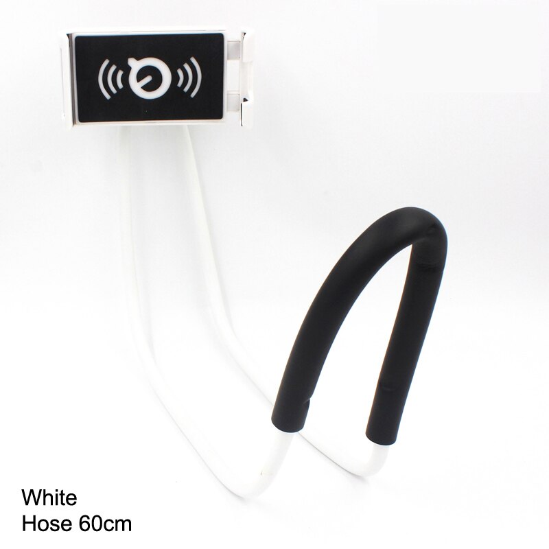 360 graders rotation doven mobiltelefonholder mobiltelefonholder mini hals hængende nakkebeslag: Hvid