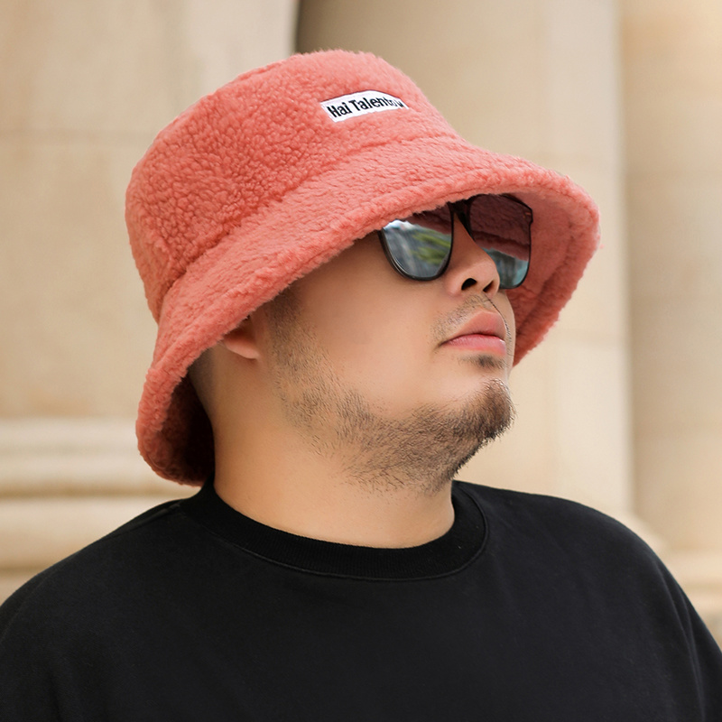 Papa – chapeaux de pêcheur grande taille pour homme, casquette Panama en feutre, en molleton , pour la neige, 54-58CM, 58-63CM, hiver: Brick Red / 58-63cm