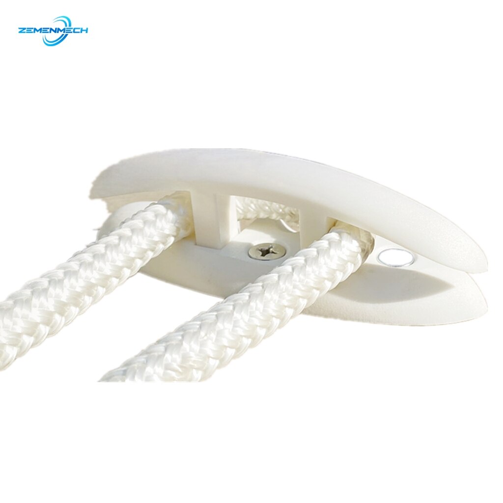 2PCS 5inch Nylon Sailboat Flip Up Folding Pull Up Cleat Dock Deck Boat Marine Kayak Hardware Line Rope Mooring Cleat Accessories