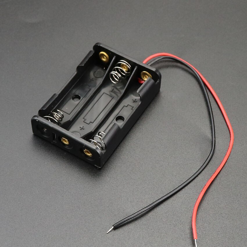 Aaa batteri oppbevaringsveske diy 1 2 3 4 6 8- spors batterier klipsholderbeholder med ledningspinne batterirom: 3 spor