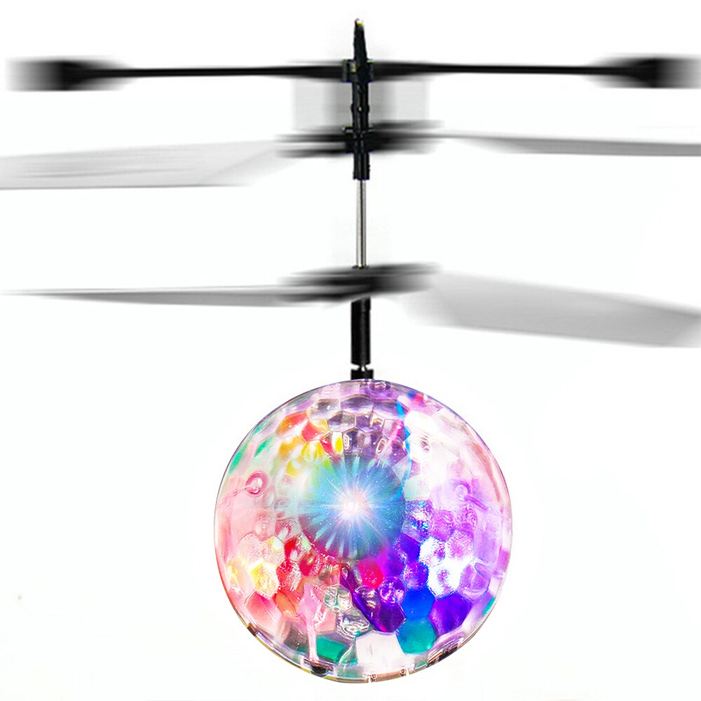 Elektronische Infrarood Inductie Vliegtuigen Vliegende Bal Lichtgevende Kid 'S Vlucht Ballen Afstandsbediening Speelgoed Led Light Mini Helicopter