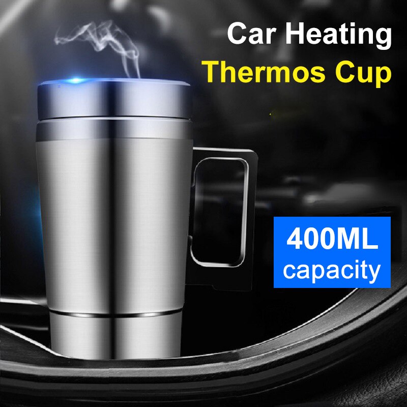 Portable voiture Kattle 12V inox voiture chauffage tasse chauffée Thermos électrique chauffé bouilloire voiture chauffe-eau voyage tasse