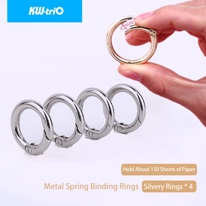 KW-triO Mini Single Hole Punch Plastic Notebook Hole Puncher Portable Planner Circular Punch Scrapbook Perforating Cutter Pliers: Spring Rings-Slivery