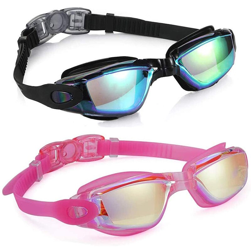Gafas de natación profesionales, gafas de natación con tapones para los oídos, Clip para la nariz, lentes de sol de silicona resistentes al agua, superventas