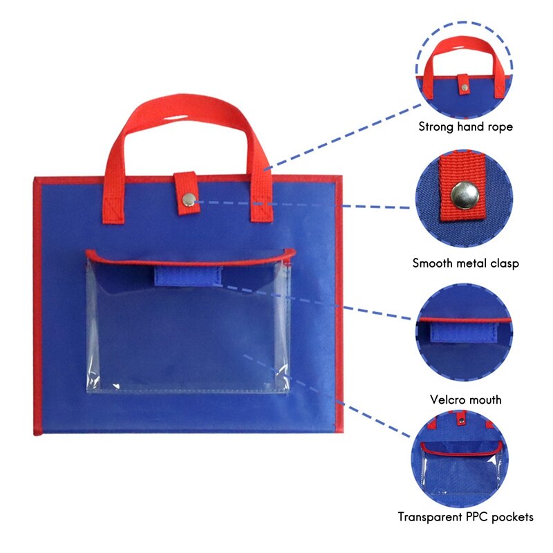 Kids Educational Foldable Learning Spelling English Portable Board Teaching Insert Card Alphabet Match Pocket Chart