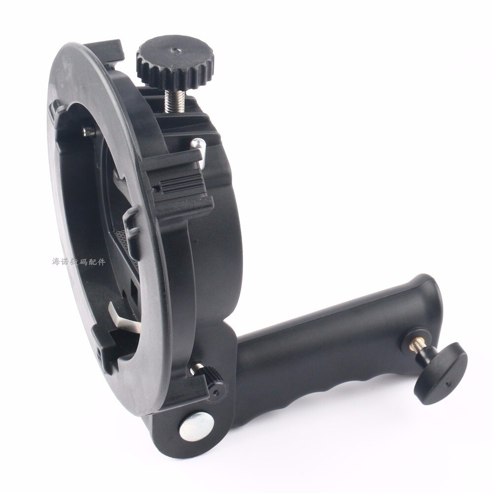 Hand-held S-Type Beugel Bowen Mount Houder Flash Mount Bracket voor Speedlite Flash Softbox Snoot en Paraplu