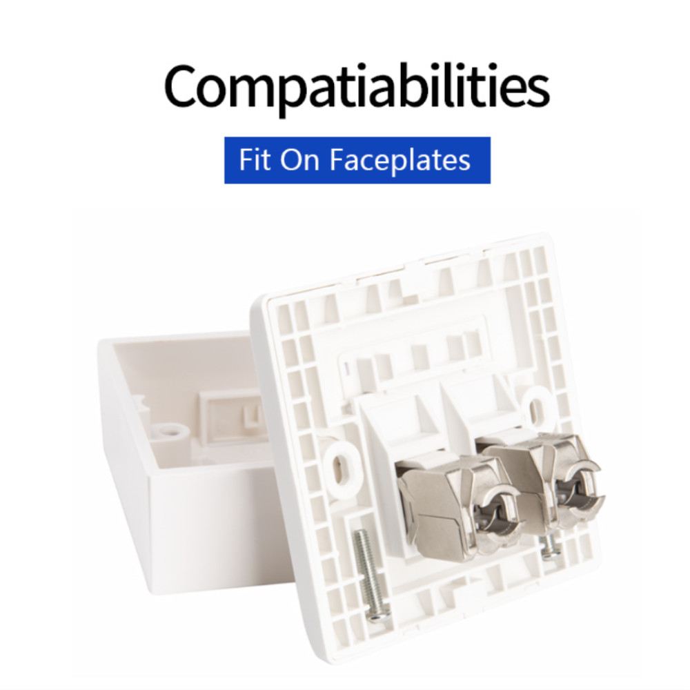 RJ45 Female Connector Cat5e Cat6 Cat6A Network Toolless Keystone Module Full Shielded RJ 45 Socket To LSA Toolfree Termination