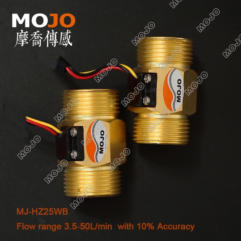 MJ-HZ25WB G1 "precisión 10% 4-45L/min agua diesel latón DN25 efecto Hall turbina sensor medidor caudalímetro turbina