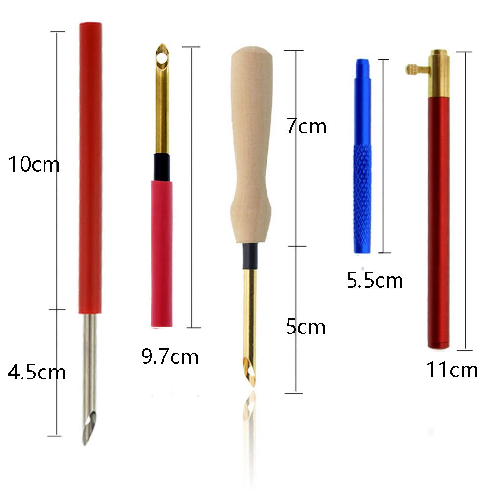 Punch Needle kit per ricamo filato di legno Punch Needle uncinetto per maglieria ricamo penna fai da te cucitura artigianale Applique strumenti per cucire