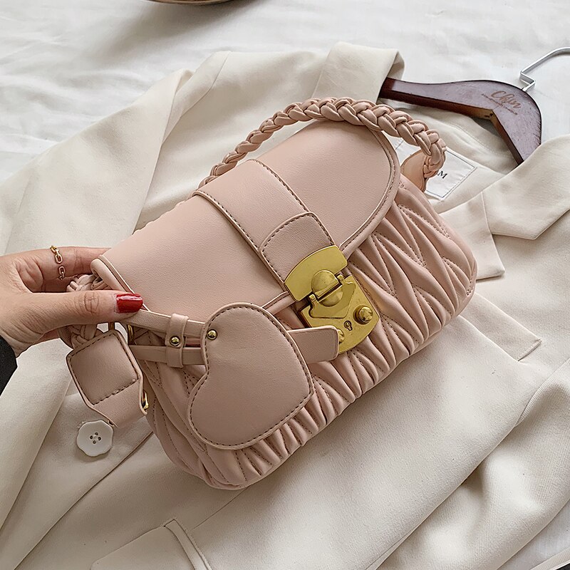 femme carré aisselle sac en cuir PU femmes concepteur sac à main serrure épaule sac de messager