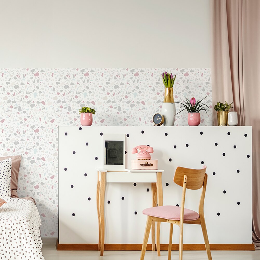 Funlife® 40 x 250cm terrazzo vægklistermærke gør-det-selv dekorativt selvklæbende fliseklistermærke til stue badeværelse køkken boligindretning