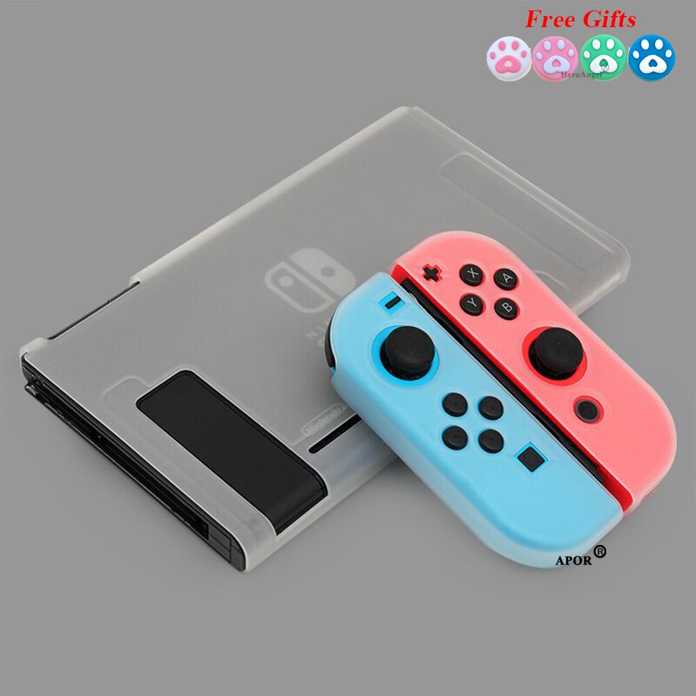 2 in 1 per accessori nintendo Switch custodie carine Cover completa Shell Joy-Con Controller Shell custodia rigida in TPU custodia per carte da gioco: Clear