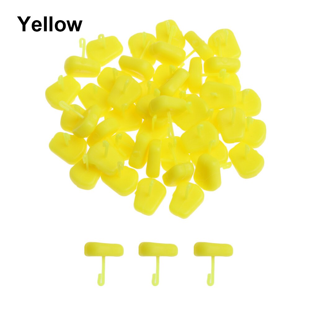 50Pcs Carp Corn Bait Pop Up Hair Rig Stop Fishing Tackles Boilies Bait Stopper With Micro Fishing Hook Stops Beads Accessories: yellow