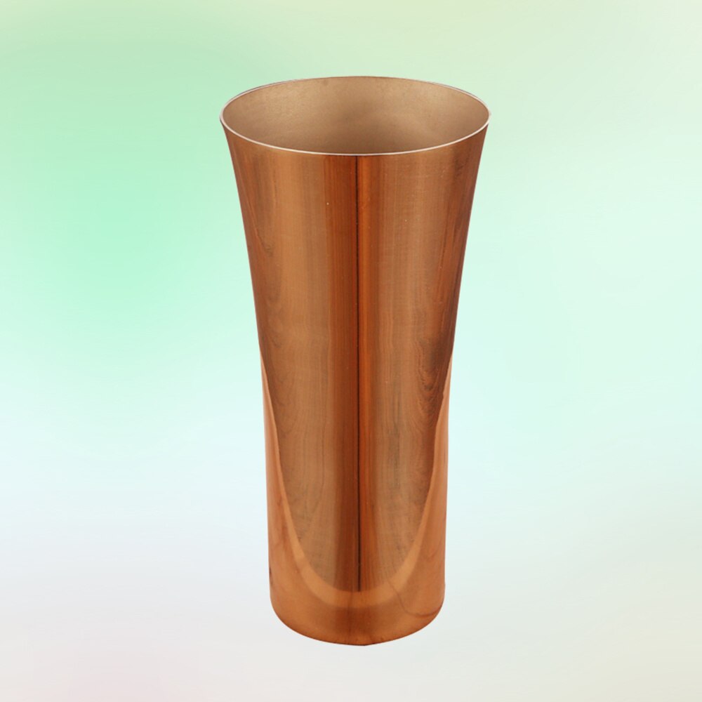 304 Stainless Steel Vase Coated Flower Holder with Mirror Polished Surface and Wire Drawing Inside(Silver)