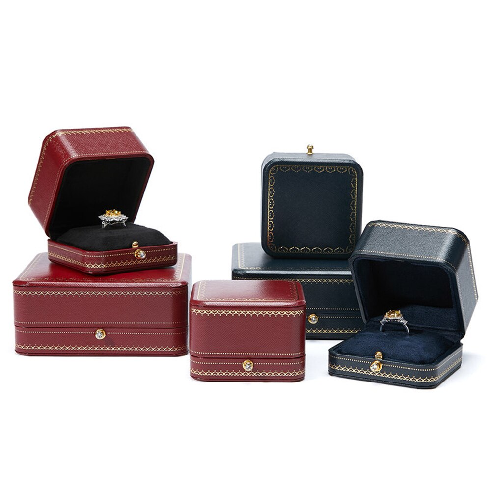 B-LIFE Premium Leather Necklace Box Pendant Storage Case Perfect for Engagement Bride Wedding Photography Bridal