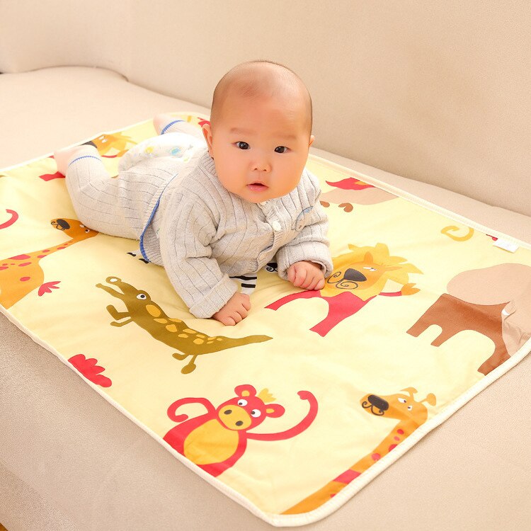 Baby Baby Waterdicht Vel Urine Changing Pads Cartoon Herbruikbare Baby Beddengoed Aankleedkussens