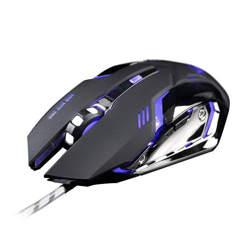 ZUOYA Professionelle gamer Spielen Maus 8D 3200DPI Einstellbare Verdrahtete Optische LED Computer Mäbenutzen USB Kabel Maus für Laptop PC: MMR2 Schwarz