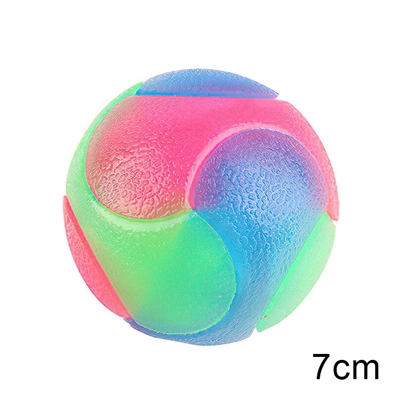 Led lys opp hund baller blinkende elastisk ball led molar ball glødende ball kjæledyr farge lys ball interaktive leker: 7cm