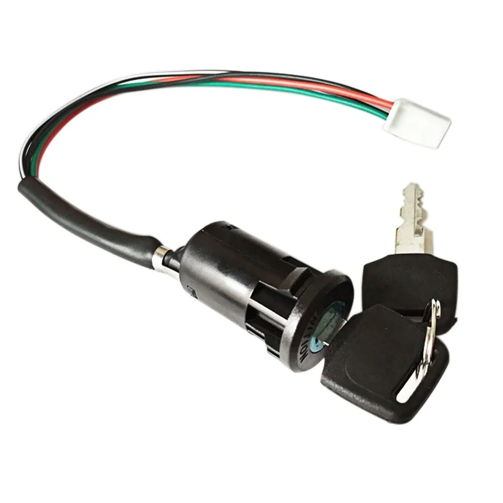 Universal Ignition Switch Three Power Cable Key Lock for Auto Motocross Electric Bicycle Scooter Battery Lock Switch