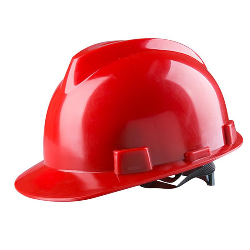 Safety Protective Hard Hat Construction Safety Work Equipment Helmet Adjustable: Red