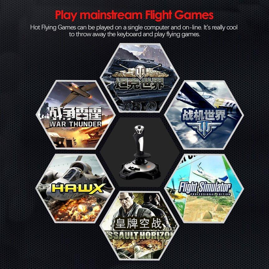 PXN-2113 symulator lotu Gamepad drążek sterowy na PC/ambona symulacja samolot wibracyjny kontroler robić gier akcesoria