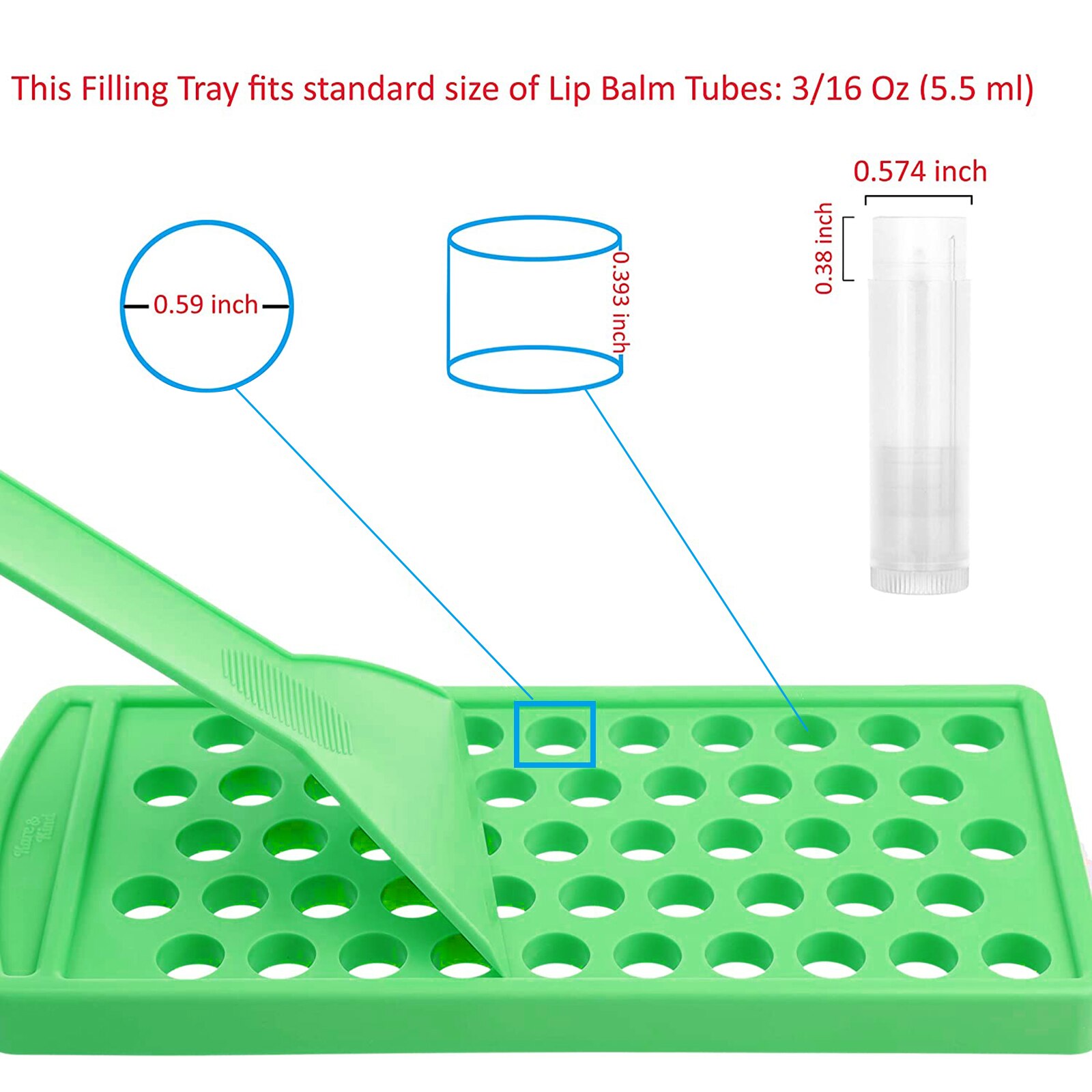 Kit de fabrication de baume à lèvres, 1 pièce, spatule à plateau de remplissage et 50 pièces de Tubes de baume à lèvres vides de 5g, utilisés pour le bricolage, faire du baume à lèvres naturel