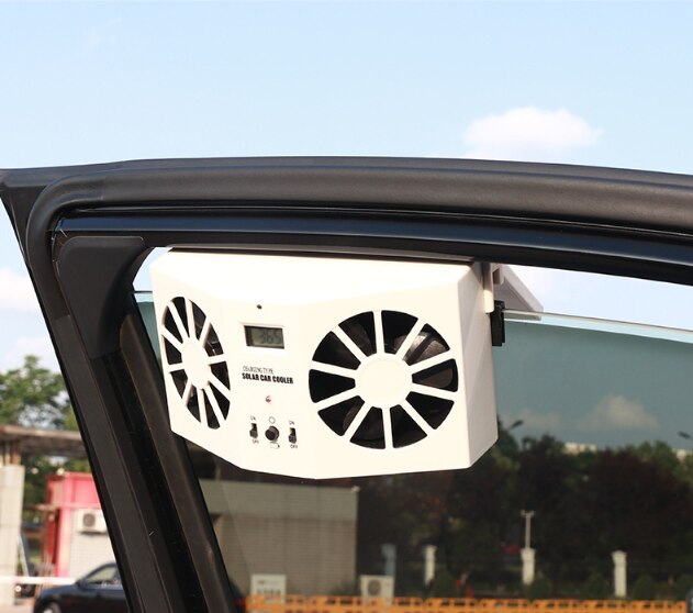 Mini Solar Powered Car Auto Window Air Vent Ventilator Air Conditioner Cool Fan Portable Vehicle Cooler