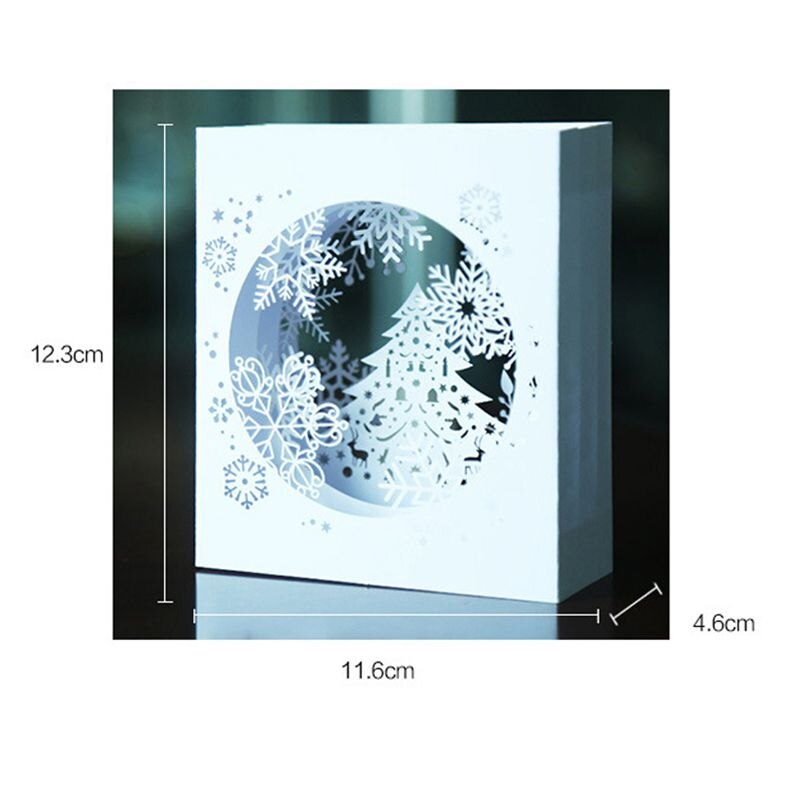 Christmas Cards 3D Up Christmas Holy snowflake Handmade Custom Greeting Cards Christmas Souvenirs Postcards