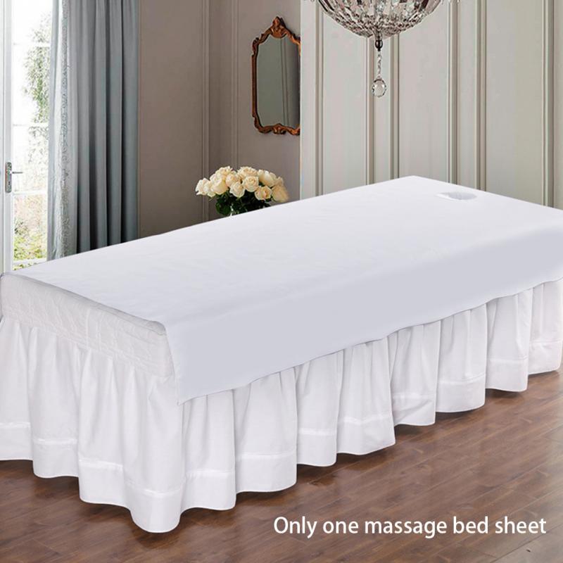 Kosmetisk salon massage spa lagen sofa hjem blødt sengetøj artikel almindelige senge dække med hul: Hvid / 115 x 190cm