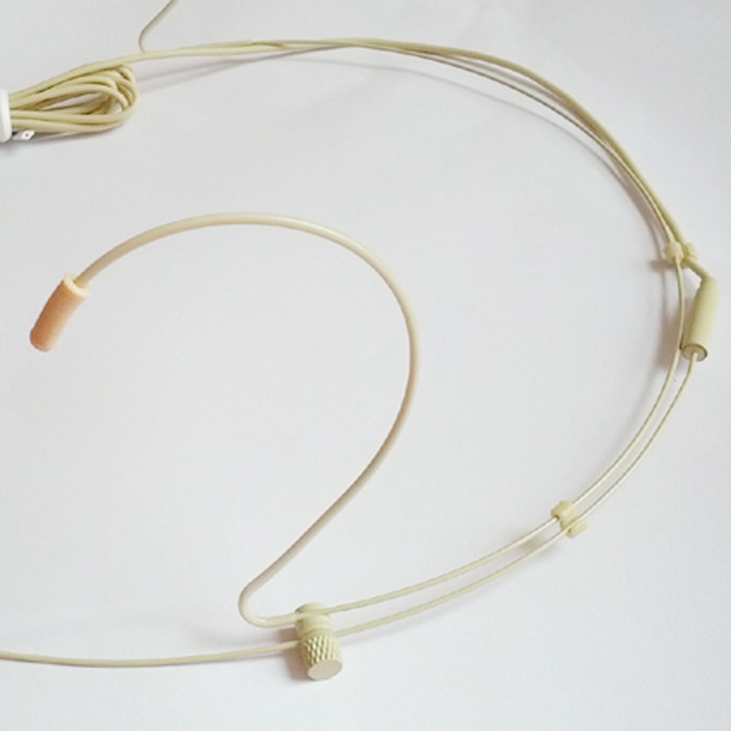 1X3.5 Mm Jack Headset Microfoon Head-Mounted Mic Handsfree, Beige