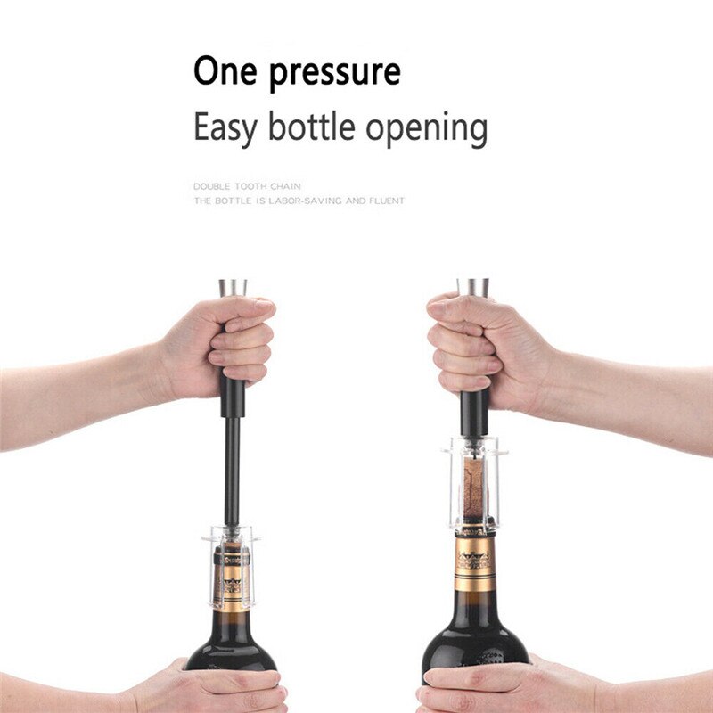 Nieuwe Handige Licht Red Wine Bottle Cap Opener Cork Remover Luchtpomp Druk Corkscrew Tool