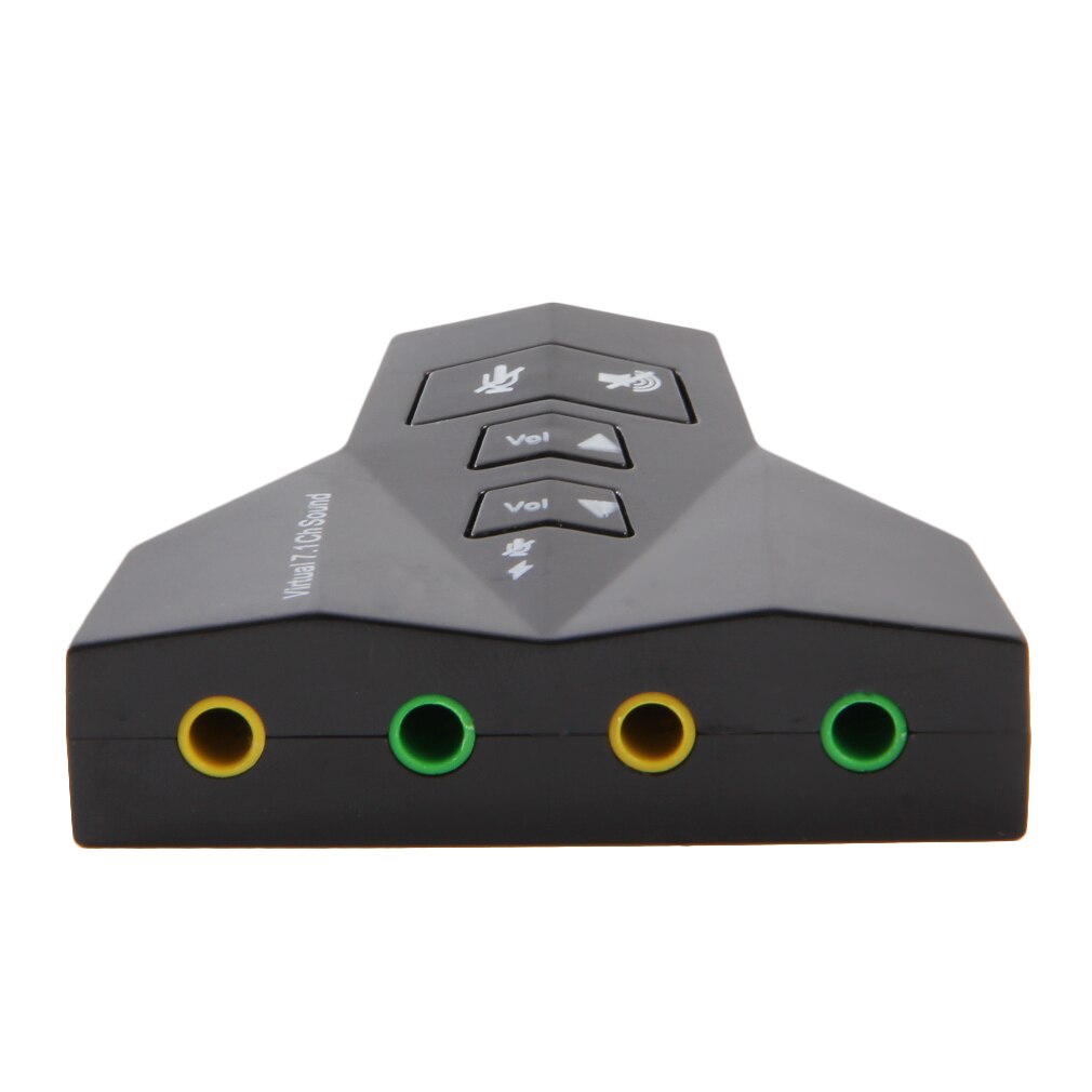 Virtual 7.1 Channel Audio Sound Card Adapter For Laptop PC Mic 3.5mm Interfaces USB Mic Speaker Adapter Simple Use
