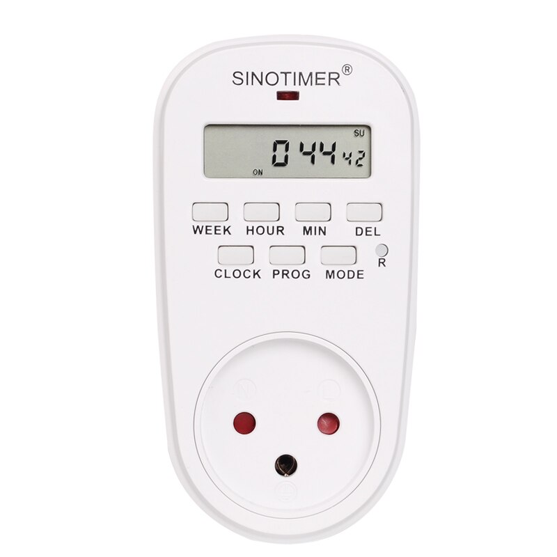 Enchufe estadounidense eléctrico 7 días semanal temporizador Digital programable enchufe interruptor de enchufe tiempo relé reloj potencia AC 120V 60Hz: IL plug