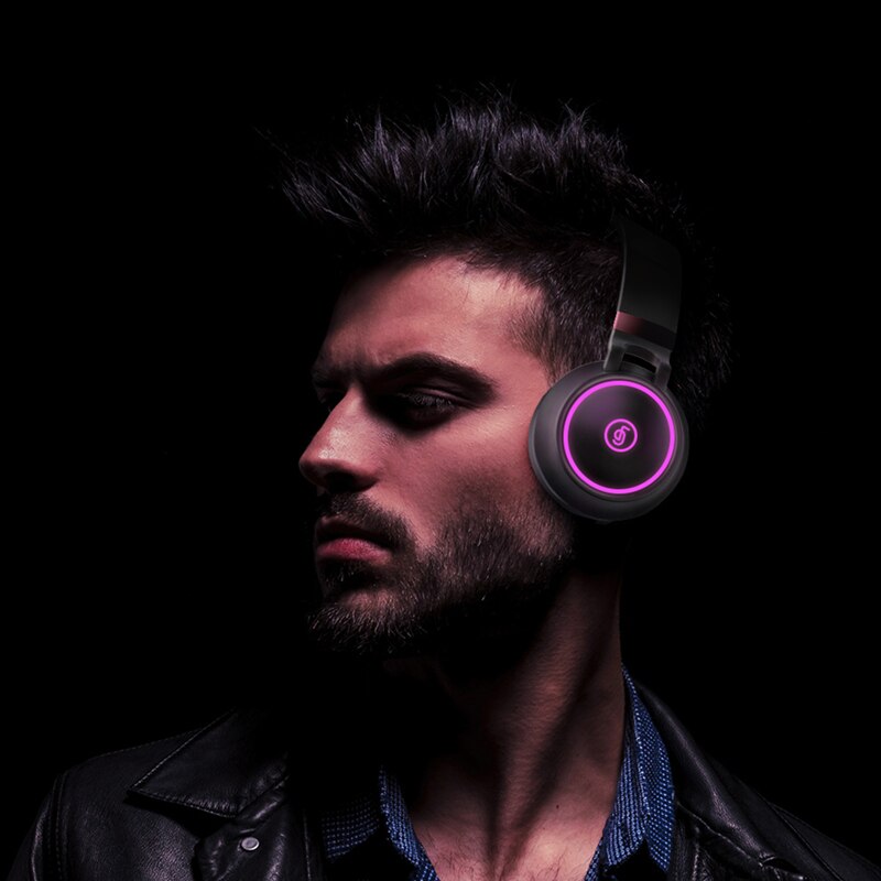 GEWEI Bluetooth 5.0 Headphones - Foldable Wireless HiFi Stereo Headset with Mic, TF Card Support