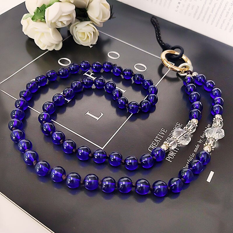 Mobiele Telefoon Lanyard, Ketting, Crystal Bead Hanger, Dual-Gebruik Afneembare Hanger Riem, hand-Geweven Anti-Verloren Touw Hanger: 01