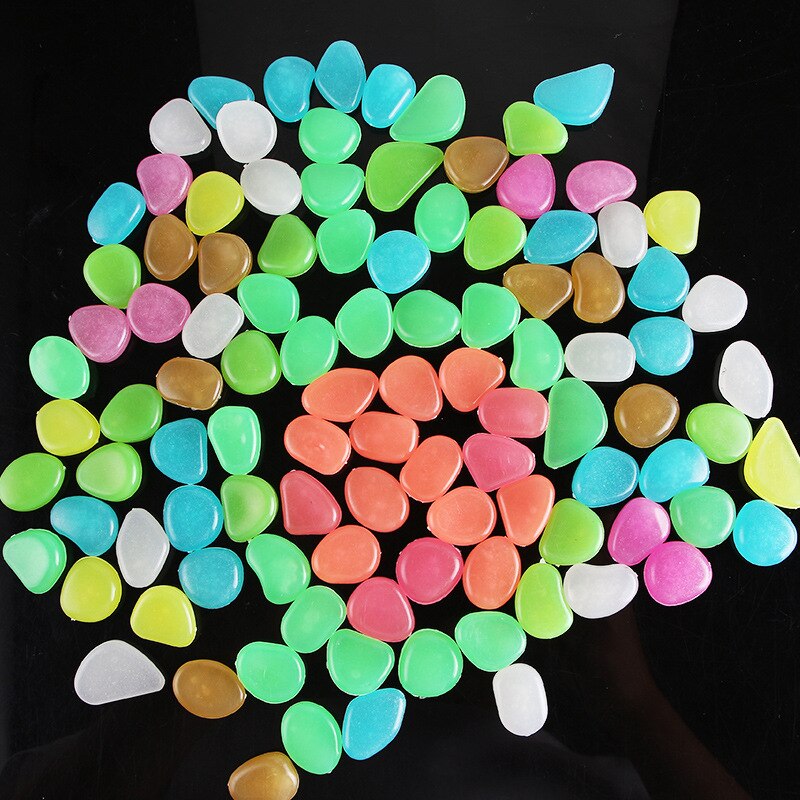 1Kg/450 Pcs Tuin Decor Lichtgevende Stenen Glow In Dark Decoratieve Steentjes Outdoor Aquarium Decoratie Pebble Rotsen aquarium