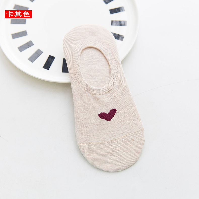 Women Socks Love Heart Cute Female Short Sock Kawaii Cotton Summer Autumn Girls Sock Meias Ankle Sox Calcetines Mujer Girls: Navy Blue