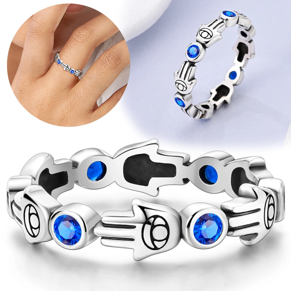 Original Sterling Silver 925 Ring Star and Moon Combination Series Rope Double Layer Ring Women's Wedding Engagement Ring: PURPLE / 8