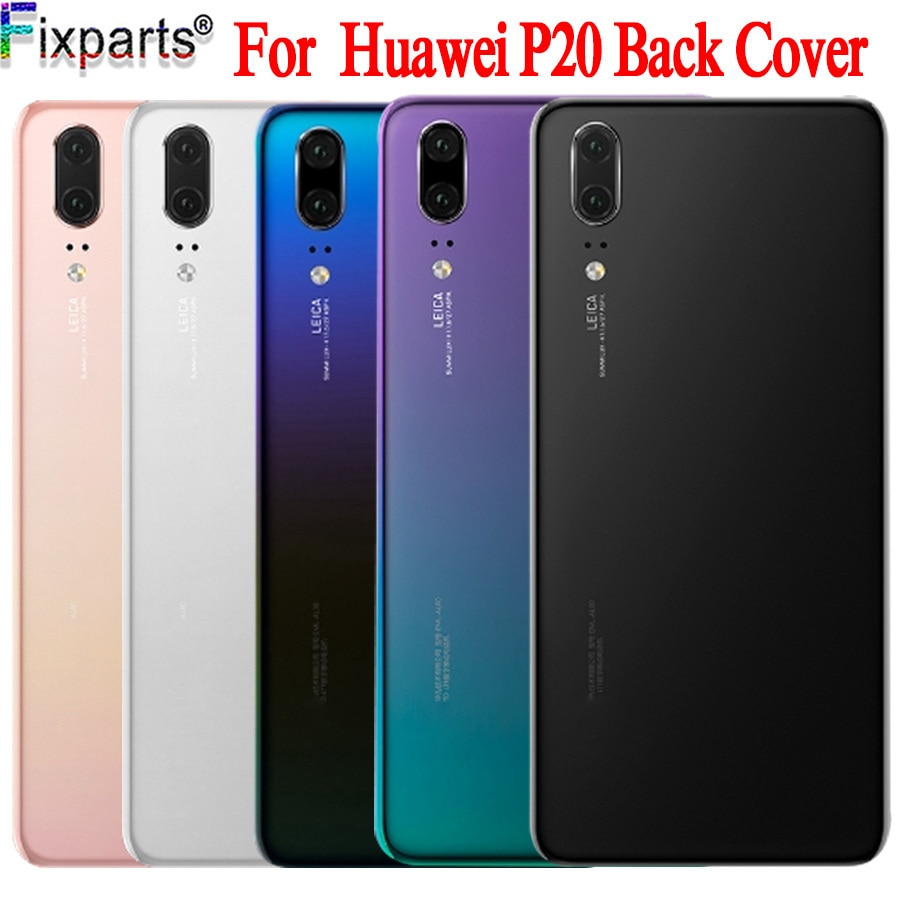 For Huawei P20 Back Battery Cover EML L29 L22 Back Glass Door Housing Case For Huawei P20 Battery Cover Rear Panel