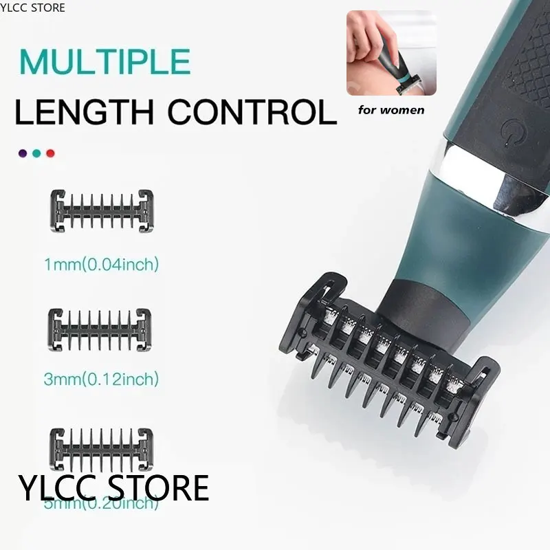VGR Pubic Hair Trimmer Shaver for Men Body Groomer for Groin & Balls Replaceable Blade Electric Razor IPX5 Waterproof Epilator