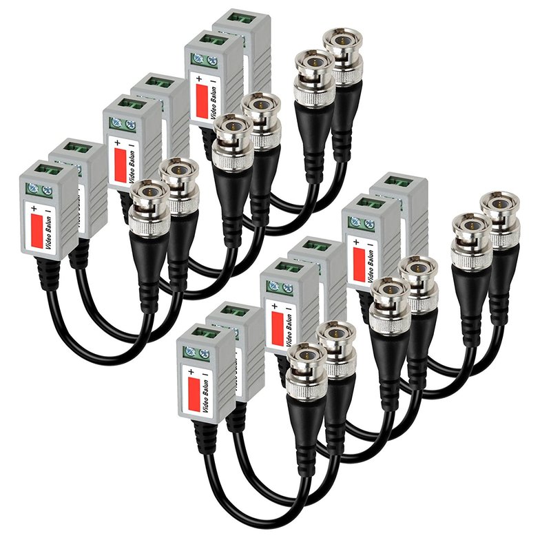 Pasivos retorcido transceptor de Video Balun BNC macho a CAT5 RJ45 UTP para CCTV AHD DVR sistema de cámaras de seguridad