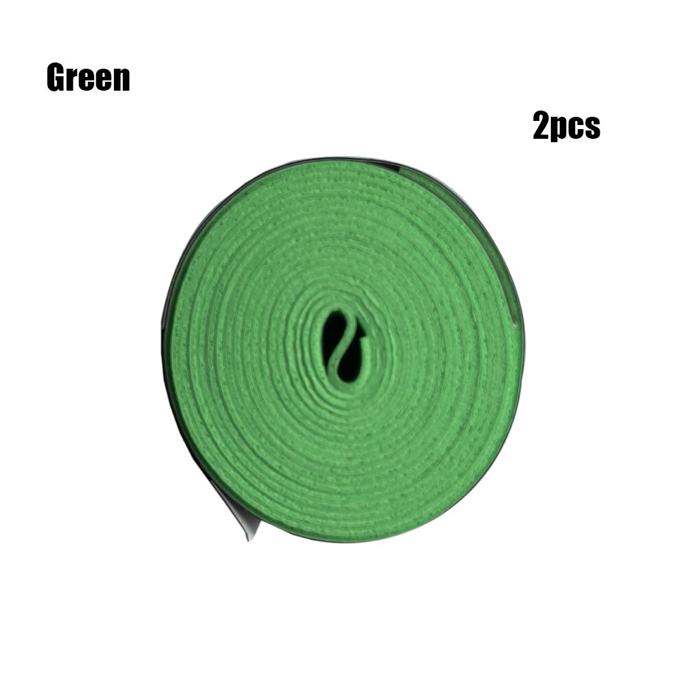 1/2 sztuk suche rakieta tenisowa Grip antypoślizgowe pot absorbowane okłady krany Badminton uchwyty rakieta wibracja Overgrip Sweatband sport: Green 2Pcs