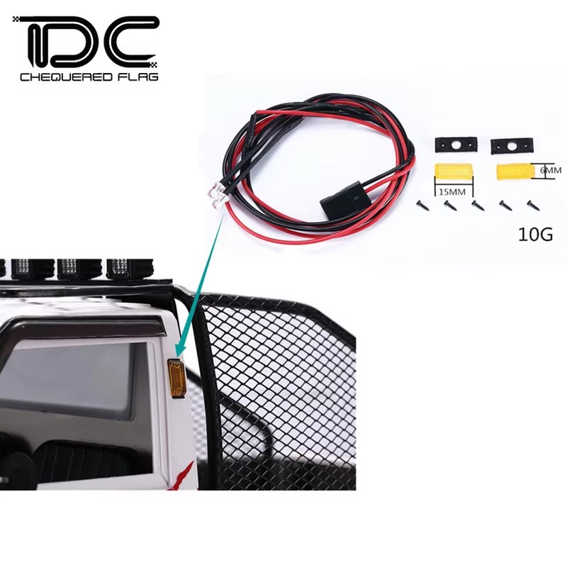WPL D12 Lusterko wewnętrzne Wewnątrz widoku wstecznego 1/10 Ciężarówka 1/12 RC Crawler Cars Ulepszenia Len Parts Akcesoria do zdalnego sterowania Voiture: green